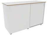 Flex-kast 4B schuifdeur B141 x D50 x H96 cm Wit Tangara Groothandel voor Kinderopvang inrichting1